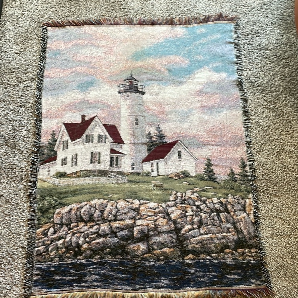 Mohawk Lighthouse Throw Blanket